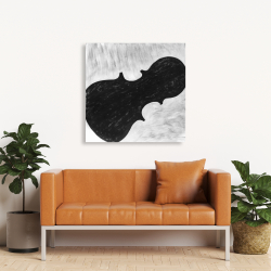 Canvas 36 x 36 - Violin silhouette