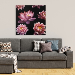 Canvas 36 x 36 - Lotus flower pattern