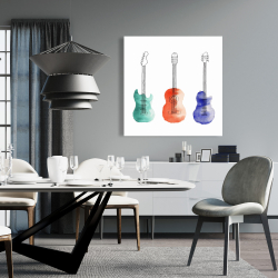 Toile 36 x 36 - Trois guitares