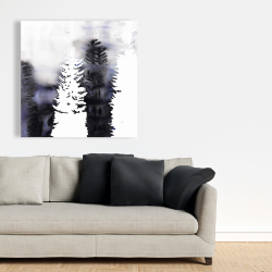 Toile 36 x 36 - Silhouettes d'arbres