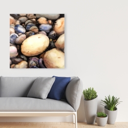 Canvas 36 x 36 - Beach pebbles