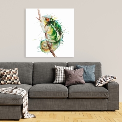 Canvas 36 x 36 - Watercolor chameleon