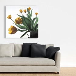 Canvas 36 x 36 - Yellow tulips