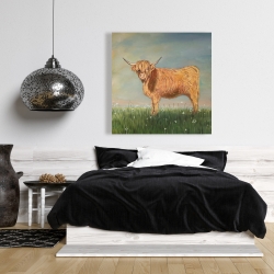 Canvas 36 x 36 - Daisy the highland cow