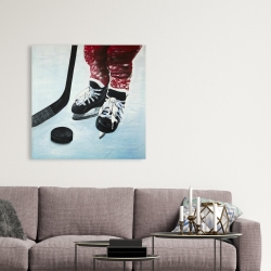 Canvas 36 x 36 - Young hockey player