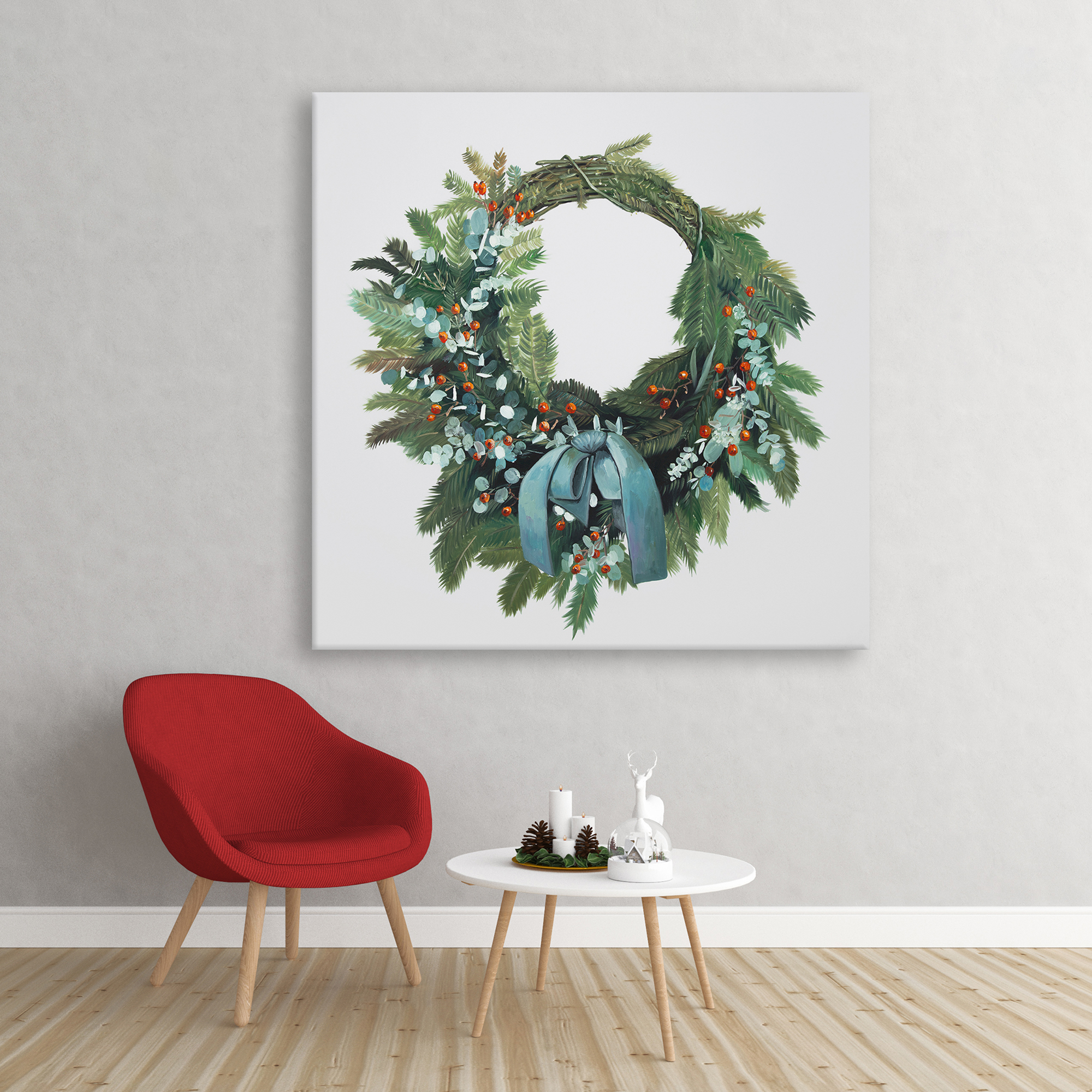 Canvas 36 x 36 - Christmas wreath