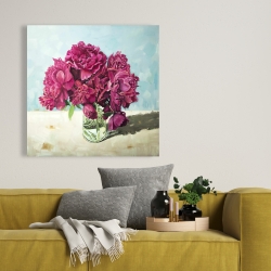 Canvas 36 x 36 - Fuchsia peony 