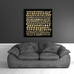 Canvas 36 x 36 - Dots on gold