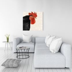 Canvas 36 x 36 - Black hen