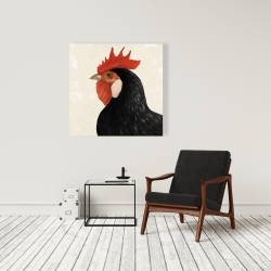 Canvas 36 x 36 - Beautilful black hen