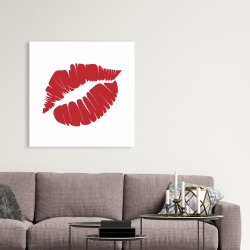 Toile 36 x 36 - Marque de rouge à lèvres