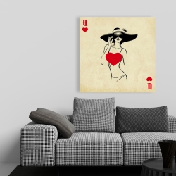 Canvas 36 x 36 - Queen of hearts