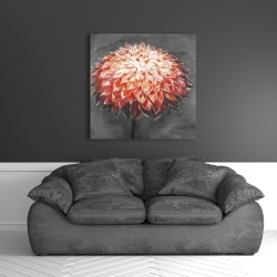Toile 36 x 36 - Fleur dahlia abstraite