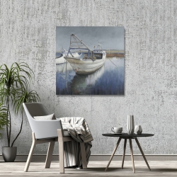 Canvas 36 x 36 - Blue fishing boat