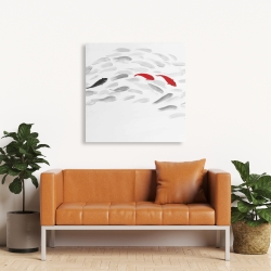 Toile 36 x 36 - Vague de poissons