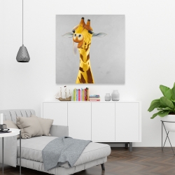 Canvas 36 x 36 - Funny giraffe face