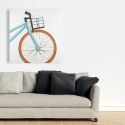 Canvas 36 x 36 - Orange and blue bike