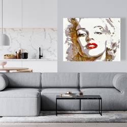 Toile 36 x 48 - Marilyn monroe et typographie