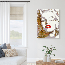 Toile 36 x 48 - Marilyn monroe et typographie