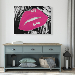 Canvas 36 x 48 - Kissable pink glossy lips