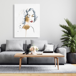 Canvas 36 x 48 - Classic woman watercolor