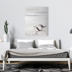 Canvas 36 x 48 - Two sandpipiers birds