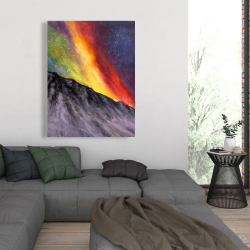 Canvas 36 x 48 - Aurora borealis in the mountain