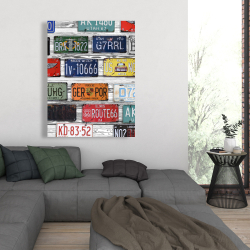 Toile 36 x 48 - Plaques d'immatriculations