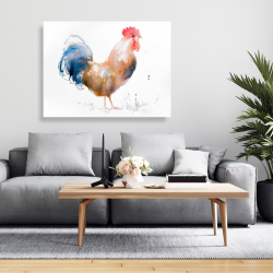 Canvas 36 x 48 - Rooster watercolor style