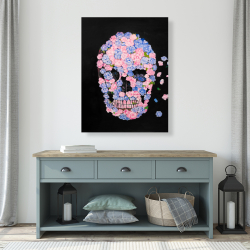 Canvas 36 x 48 - Flower skull
