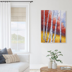 Canvas 36 x 48 - Fall landscape with birches
