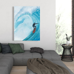 Toile 36 x 48 - Surfeur sur une grande vague