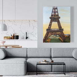 Toile 36 x 48 - Tour eiffel à l'aube