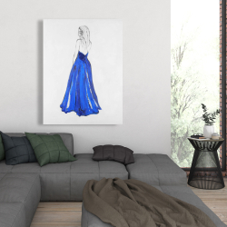 Toile 36 x 48 - Dame en bleu