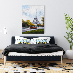 Toile 36 x 48 - Conduire près de la tour eiffel