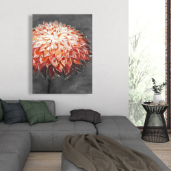 Toile 36 x 48 - Fleur dahlia abstraite