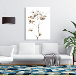 Toile 36 x 48 - Branche de fleurs de coton
