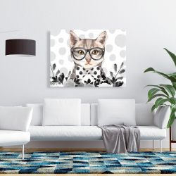 Toile 36 x 48 - Chat intello