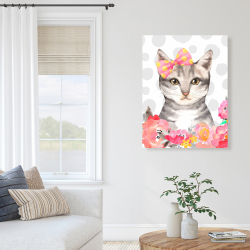 Canvas 36 x 48 - Charming cat