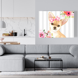 Toile 36 x 48 - Coquet chien chihuahua