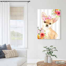 Toile 36 x 48 - Coquet chien chihuahua