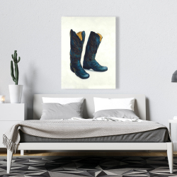 Canvas 36 x 48 - Leather cowboy boots