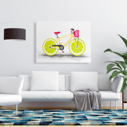 Toile 36 x 48 - Bicyclette avec roues de lime