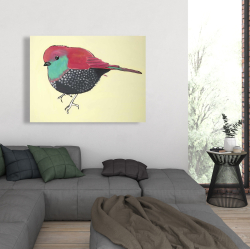 Canvas 36 x 48 - Little purple bird illustration