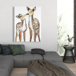 Canvas 36 x 48 - Deer with its fawn