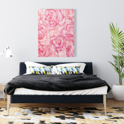 Toile 36 x 48 - Roses en aquarelle