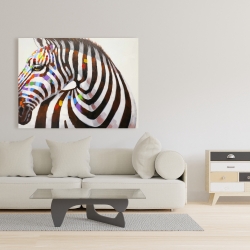 Canvas 36 x 48 - Colorful zebra