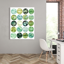 Toile 36 x 48 - Cercles verts