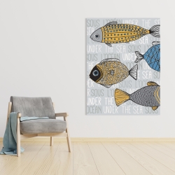 Toile 36 x 48 - Illustration de poissons