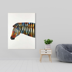 Canvas 36 x 48 - Colorful zebra